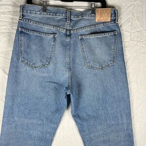 Womens B Sides Blue Casual Straight Leg Light Wash Jeans Size 30 Made In Usa